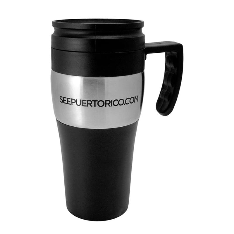 14 oz. Steel with Plastic Lining Travel Mug